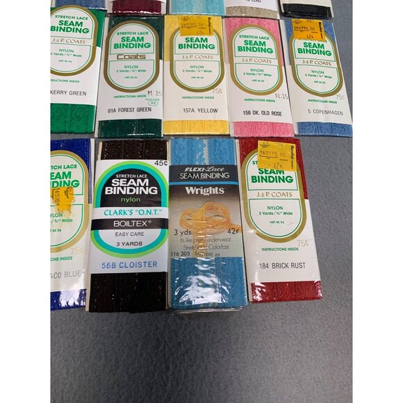 Vintage Assorted Seam Binding Lot - J&P Coats Talon & Wrights - Picture 4 of 8